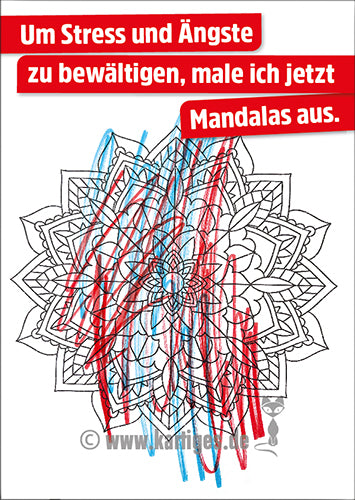 Um Stress und Ängste zu bewältigen, male ich jetzt Mandalas aus.