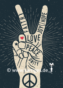 Love Peace Joy Hope Faith.   PK 122